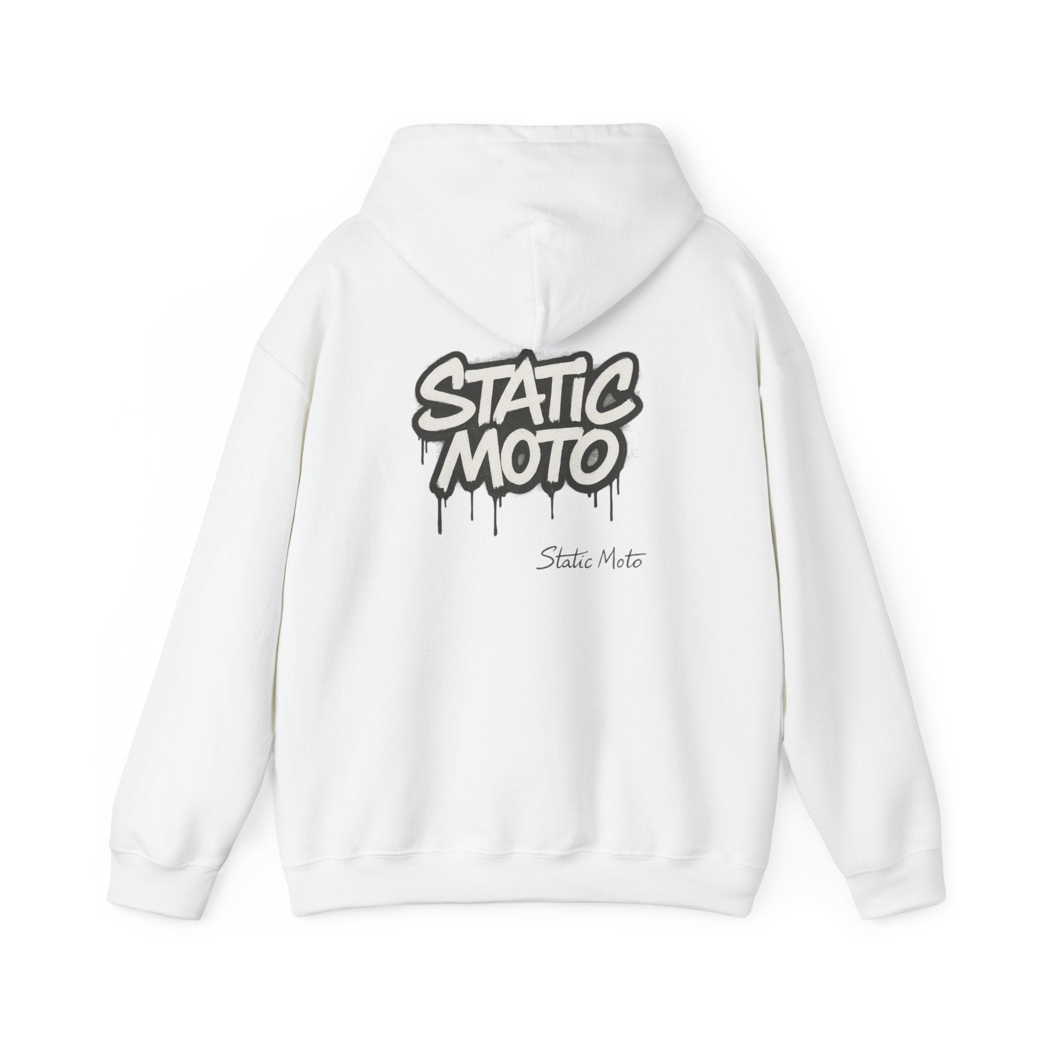Static Moto Unisex Hoodie - Graffiti Style Sweatshirt, Urban Streetwear, Casual Wear, Gift for Riders, Cool Fashion