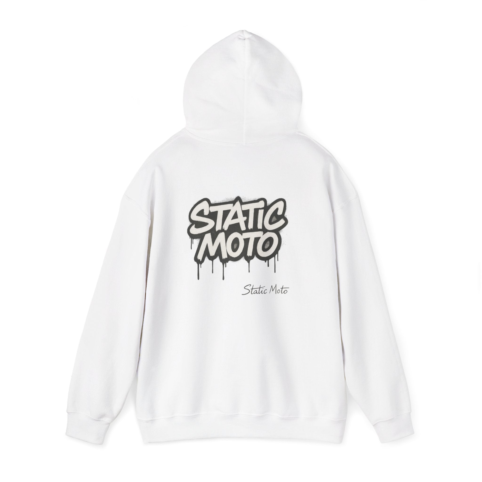Static Moto Unisex Hoodie - Graffiti Style Sweatshirt, Urban Streetwear, Casual Wear, Gift for Riders, Cool Fashion