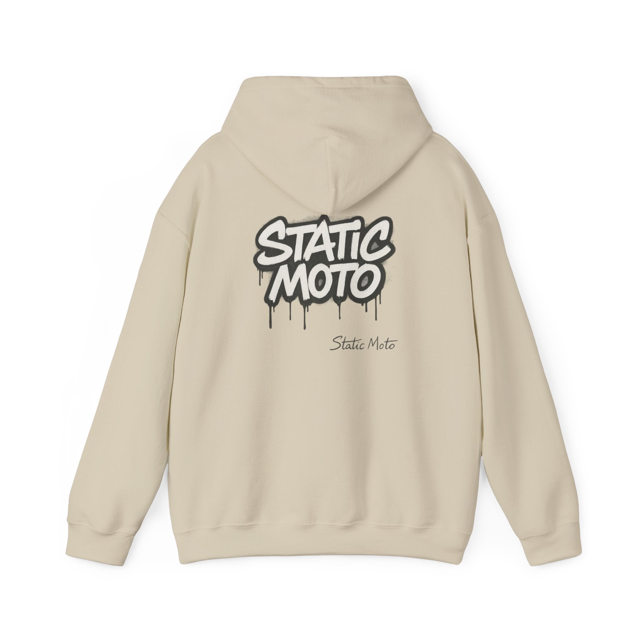 Static Moto Unisex Hoodie - Graffiti Style Sweatshirt, Urban Streetwear, Casual Wear, Gift for Riders, Cool Fashion